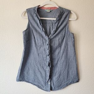 Boden Blue Striped Sleeveless Top